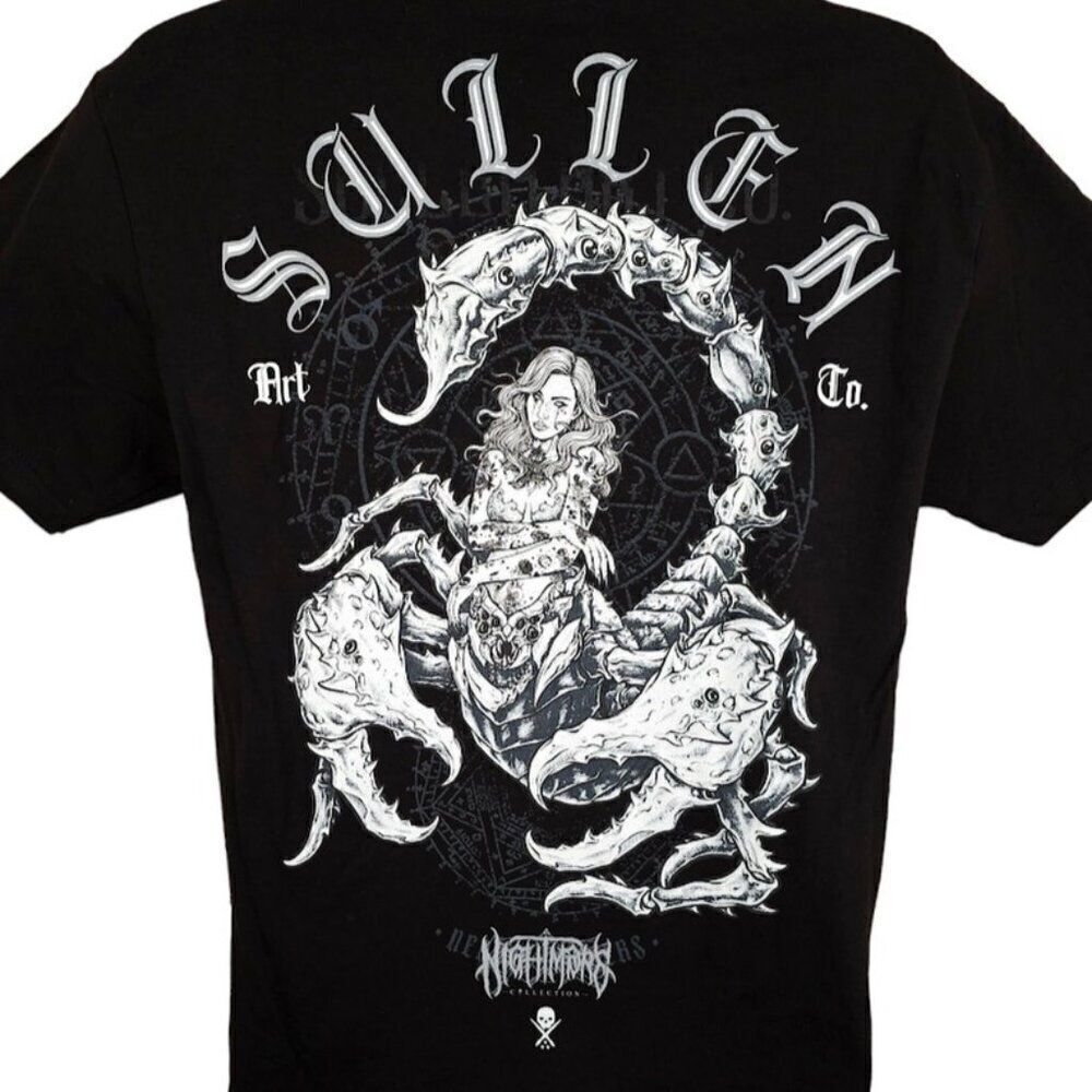 Sullen Scorpion T Shirt Mens Size Medium Black Nightmare Collection Horror Art